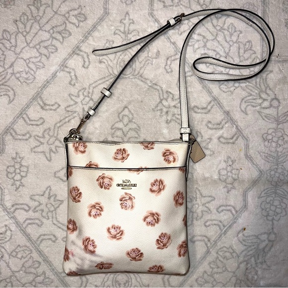 Coach Floral Kitt Messenger Bag CrossBody - Picture 1 of 5